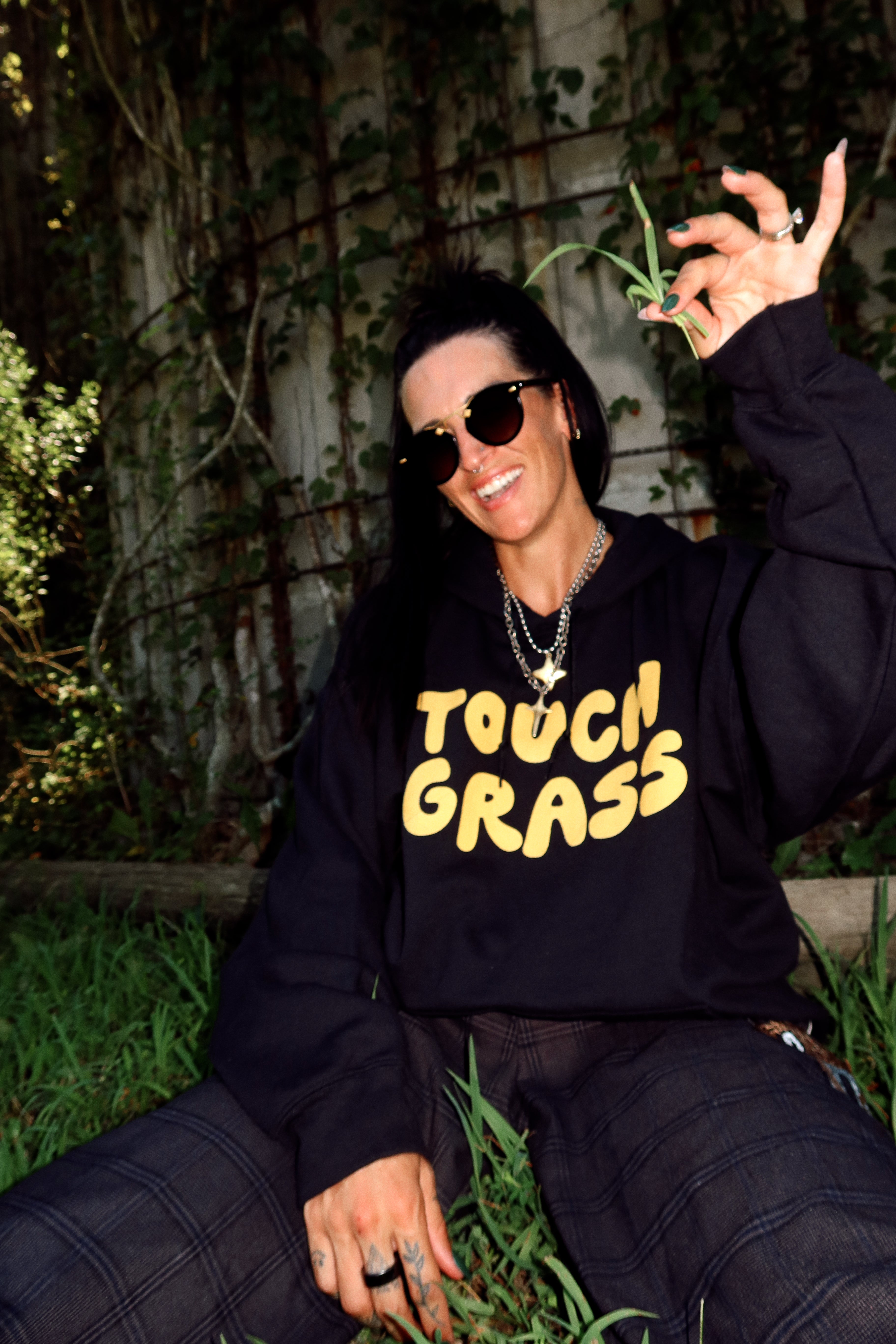 touch grass hoodie ⚡️